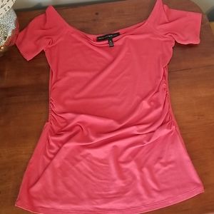 WHBM off shoulder coral top Sz XS